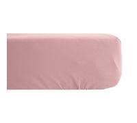 Drap housse uni 140x200 cm 100% percale de coton MANOIR Rose bonnet 35