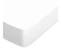 Drap housse uni 150x190 cm bonnet 30 cm coton ALTO Blanc