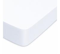 Drap housse uni 150x190 cm bonnet 30 cm percale PRIMO Blanc