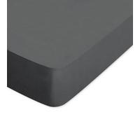 Drap Housse uni 150x190 cm Bonnet 40 cm 100% Coton Alto Gris Manhattan