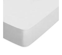 Drap housse uni 150x190 cm bonnet 40 cm coton ALTO gris calcium