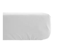 Drap Housse uni 160x200 cm Percale MANOIR Blanc Neige Bonnet 40