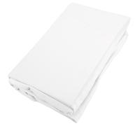 Drap housse uni 160x200 cm bonnet 40 cm percale de coton MANOIR blanc Neige