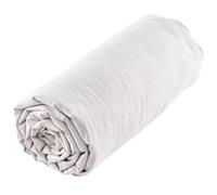 Drap housse uni 160x200 cm MILA 100% polyester micro lavée blanc