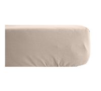 Drap housse uni 160x200 cm percale MANOIR beige Lin bonnet 35