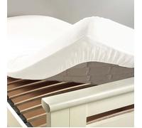 Drap housse - Uni - 180 cm - 100% coton - Blanc - Lit 2 personnes