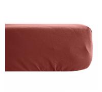 Drap housse uni 180x200 cm percale MANOIR rose Peche bonnet 35