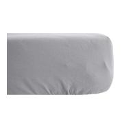 Drap housse uni 80x200 cm percale MANOIR gris Acier bonnet 35