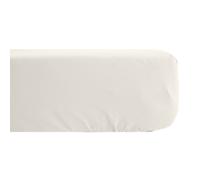 Drap housse uni 80x200 cm percale MANOIR Ivoire bonnet 35