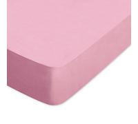 Drap housse uni 80x200 cm bonnet 40 cm 100% coton ALTO rose macaron