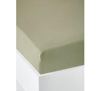 VERTBAUDET Drap-Housse Uni Bébé Coton Olive 70X140