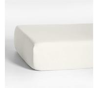 Drap Housse Uni Coton Bonnet 40 cm (Blanc, 140 X 200)