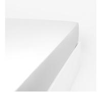 Drap housse uni coton percale 200 fils DESIREE Blanc 200x200