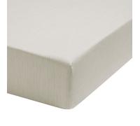 Drap housse uni en bambou, 160x200cm, Ecorce