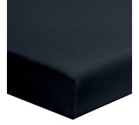 Drap Housse uni en Coton, Bonnet 32 cm, Les Unis, Bleu Nuit