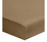 Drap Housse uni en Coton, Bonnet 32 cm, Les Unis, Pralin