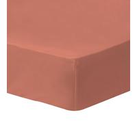 MATT & ROSE Drap Housse 140x190/200 cm Uni Coton LAVÉ | 100% Coton Lavé | Terre Cuite | Oekotex