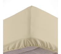 Douceur d'Intérieur – Drap housse Linella – 140 x 190 cm – Polycoton lavé – Ivoire