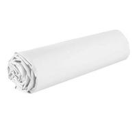 Drap housse VITALIA 100% coton 180x200cm bonnet 35cm Blanc Blanc