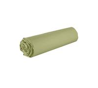 Drap housse VITALIA 100% coton 90x190cm bonnet 35cm Verveine