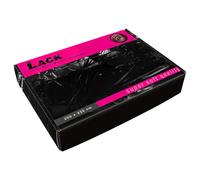 Drap laqué - drap housse plastique doux - 200x230 cm - noir