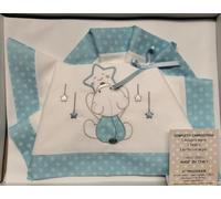 Drap lenzuolino culla-carrozzina 100% coton (3 pièces : dessus + dessous + taie d'oreiller)