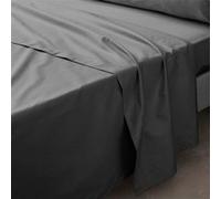 Drap Plat "Percaline" 180x290cm Gris Acier
