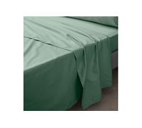 Douceur d'Intérieur – Drap plat 1 personne – 180 x 290 cm – Percaline 100% percale de coton – Tilleul