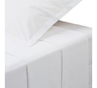 Atmosphera Drap plat Créateur d'intérieur Percale 1 personne 180x290 cm Blanc