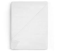 Drap Plat pour 1 ou 2 Personnes en Coton 140x200 cm - Draps de lit Plats pour Lits Simple Double ou canapé Idéal pour Adult et Enfant Bed Sheets avec Certifié Oeko-Tex Blanc 140 x 200