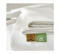 Drap Plat 100% Coton Lavé 120x230 160x230 200x230 200x245 270x245 Confortable et Respirant Drap Plat 1/2 Personnes Confortable(White,230x245cm)