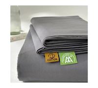 Drap Plat 100% Coton Lavé 120x230 160x230 200x230 200x245 270x245 Confortable et Respirant Drap Plat 1/2 Personnes Confortable(Normal Gray,230x245cm)