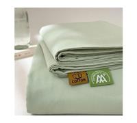 Drap Plat 100% Coton Lavé 120x230 160x230 200x230 200x245 270x245 Confortable et Respirant Drap Plat 1/2 Personnes Confortable(Mint Green,270x245cm+48x74cm x2)