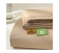 Drap Plat 100% Coton Lavé 120x230 160x230 200x230 200x245 270x245 Confortable et Respirant Drap Plat 1/2 Personnes Confortable(Camel,230x245cm)