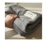 Drap Plat 160x230cm 200x230cm 245x250cm 245x270cm Drap Supérieur en Double Gaze 100% Coton Ultra Doux et Respirant Simple Double King(Light Gray,200x230cm)