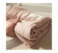 Drap Plat 160x230cm 200x230cm 245x250cm 245x270cm Drap Supérieur en Double Gaze 100% Coton Ultra Doux et Respirant Simple Double King(Pink,160x230cm)