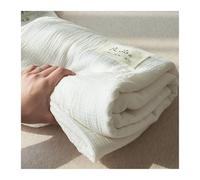 Drap Plat 160x230cm 200x230cm 245x250cm 245x270cm Drap Supérieur en Double Gaze 100% Coton Ultra Doux et Respirant Simple Double King(White,245x250cm+48x74cmx2)