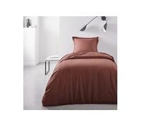 Drap plat Essential 180x290cm terracotta coton 57F