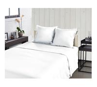 Drap Plat 180x290 cm Blanc - Percale de Coton 100% 80 Fils/cm² - Collection La Béguine - Le Clos des Songes