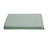 Drap plat 180x290 cm percale de coton MANOIR vert Lichen
