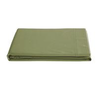 Drap plat 180x290 cm percale de coton MANOIR vert Mousse