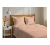Drap Plat 180x290 cm rose - Percale de Coton 100% 80 Fils/cm² - Collection La Béguine - Le Clos des Songes