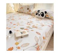 Drap Plat 2 Personnes 120x230cm à 245x270cm Petit Imprimé Floral Drap de Dessus en 100% Coton Drap de Lit Ultra Doux et Respirant(Flower A,180x230cm+48x74cm x2)