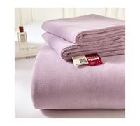 Drap Plat 2 Personnes en Flanelle Velours Peluche Lit de 90 cm à 200 cm Drap de Dessus en Polaire Douce et Confortable for l'automne et l'hiver(Purple,240x270cm)