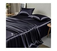 Drap Plat 2 Personnes en Satin 170x230cm 230x250cm 250x250cm Luxueux, Doux, Semblable à la Soie, literie Douce et Soyeuse for la Peau des Cheveux(Crimson,230x250cm)