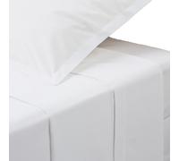 Atmosphera – Drap plat Créateur d'intérieur 2 personnes Percale 240x290 cm Blanc