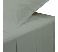 Atmosphera - Drap plat Percale 2 personnes 240x290 cm Vert Tilleul