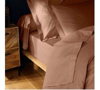 Douceur d'Intérieur Drap plat Lina 240 x 300 cm 2 personnes 100% coton Rose Blush