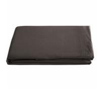 Drap plat 240x290 cm pur coton lavé PALACE marron café