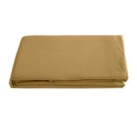 Drap plat 240x290 cm pur coton lavé PALACE marron houblon